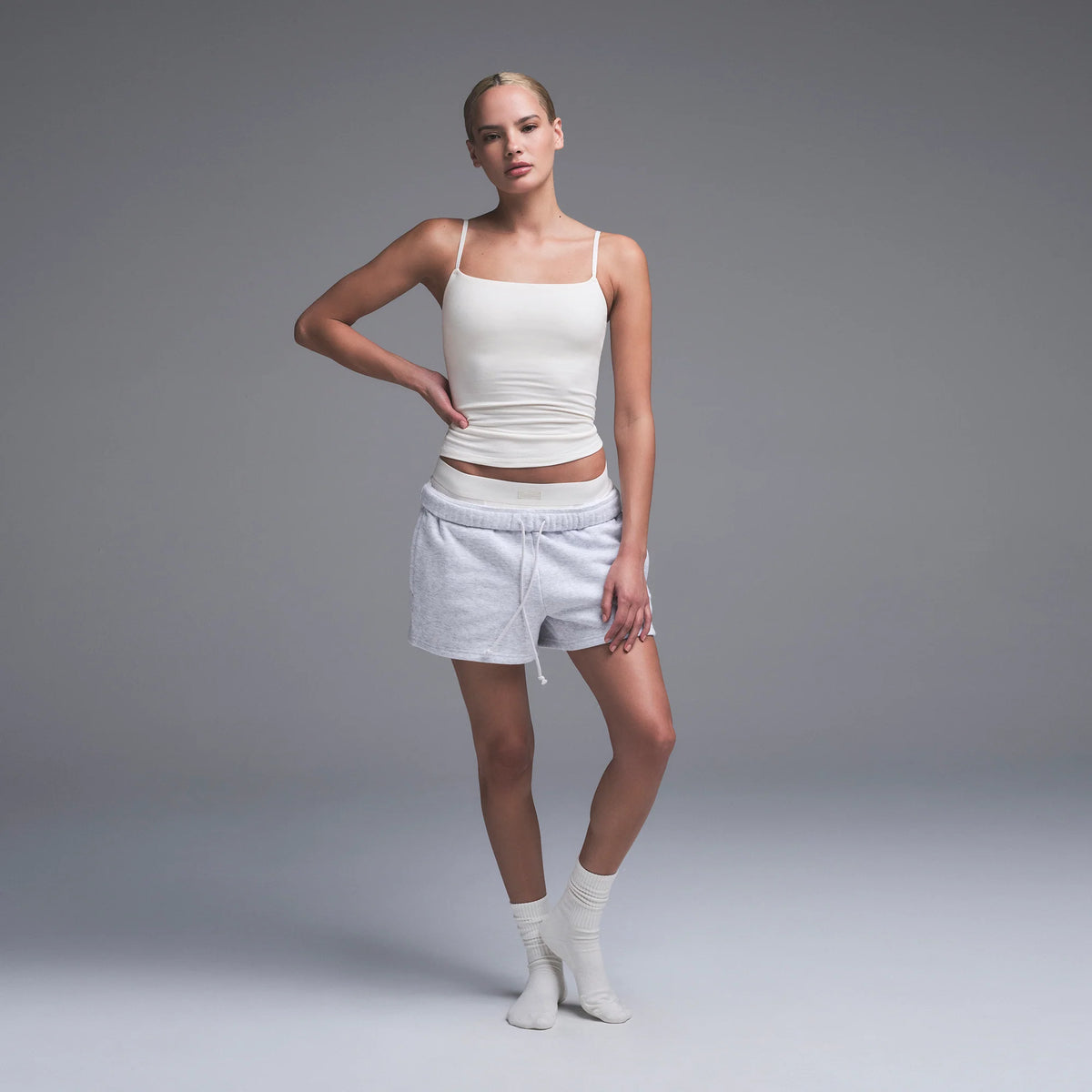 COTTON JERSEY CAMI | MARBLE