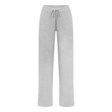 COTTON JERSEY STRAIGHT LEG PANT | LIGHT HEATHER GREY