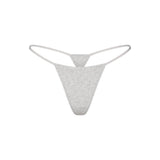 EVERYDAY COTTON STRING THONG | LIGHT HEATHER GREY