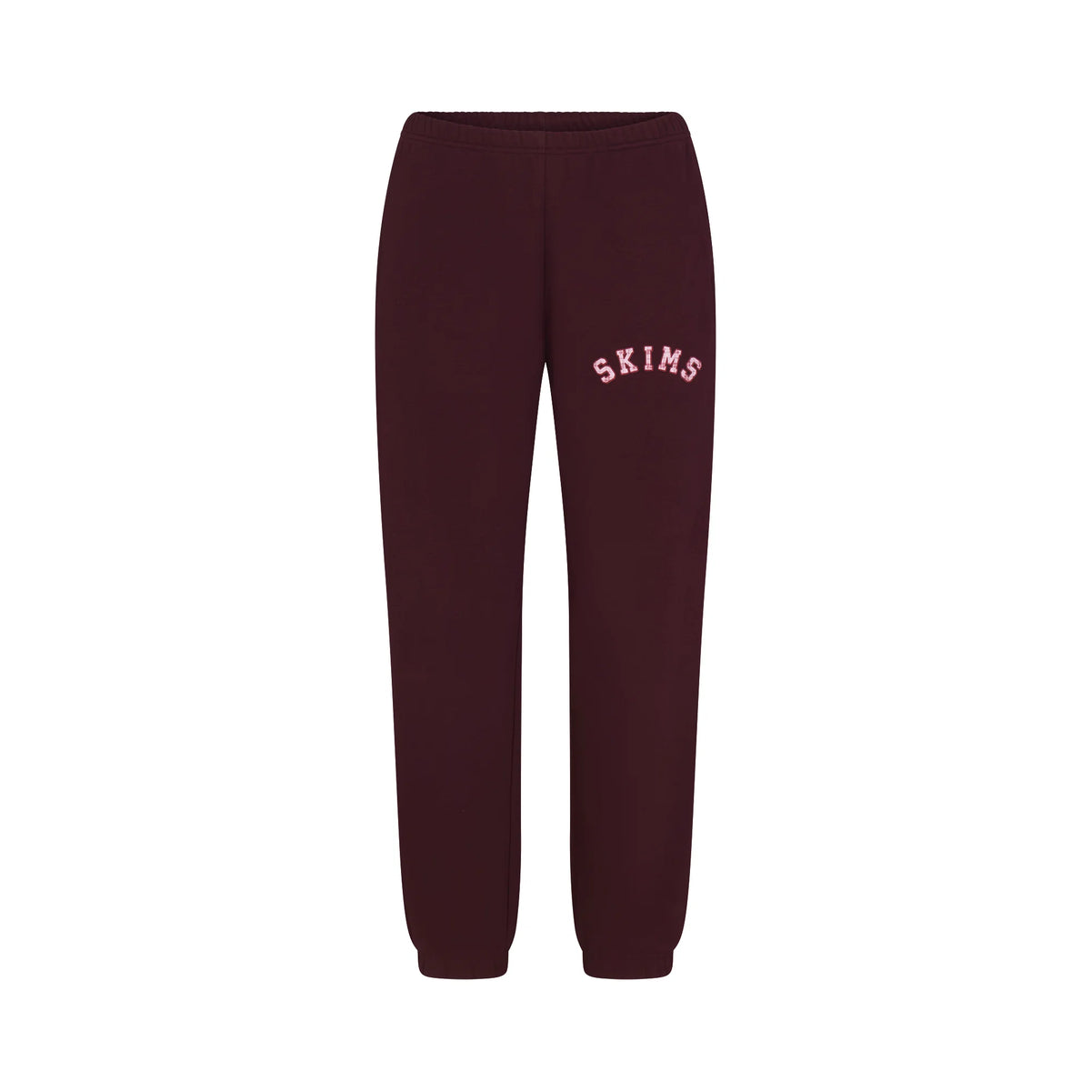 COTTON FLEECE JOGGER | CURRANT ARCHED SKIMS PLAID