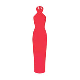 SMOOTH LAYERS CONVERTIBLE LONG DRESS | CARMINE