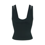 NikeSKIMS MATTE DOUBLE STRAP SCOOP TANK | DARK TEAL