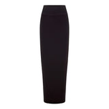 COTTON JERSEY FOLDOVER SKIRT | SOOT