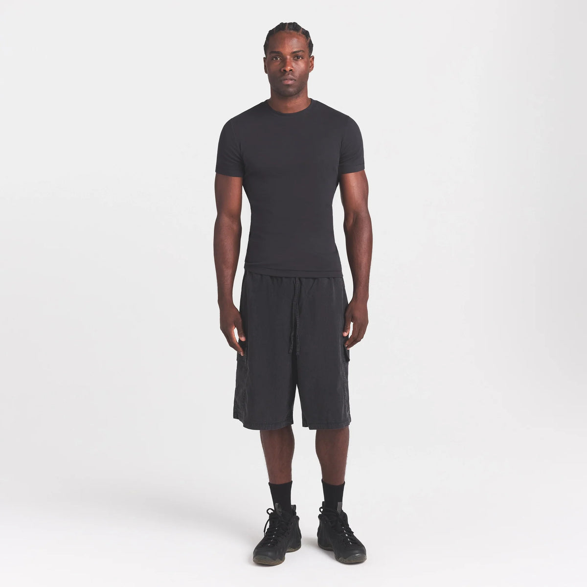 SKIMS COTTON RIB MENS T-SHIRT | ONYX