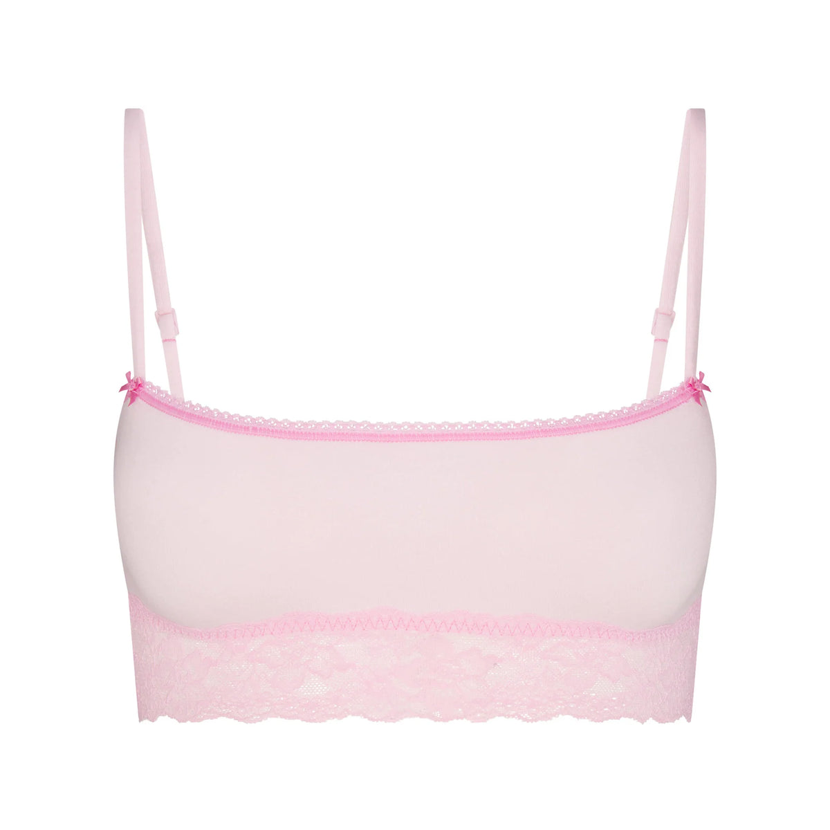 LIGHTWEIGHT COTTON STRAIGHT NECK BRALETTE | CHERRY BLOSSOM TONAL