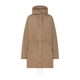 WOVEN COTTON OVERSIZED ANORAK | DESERT