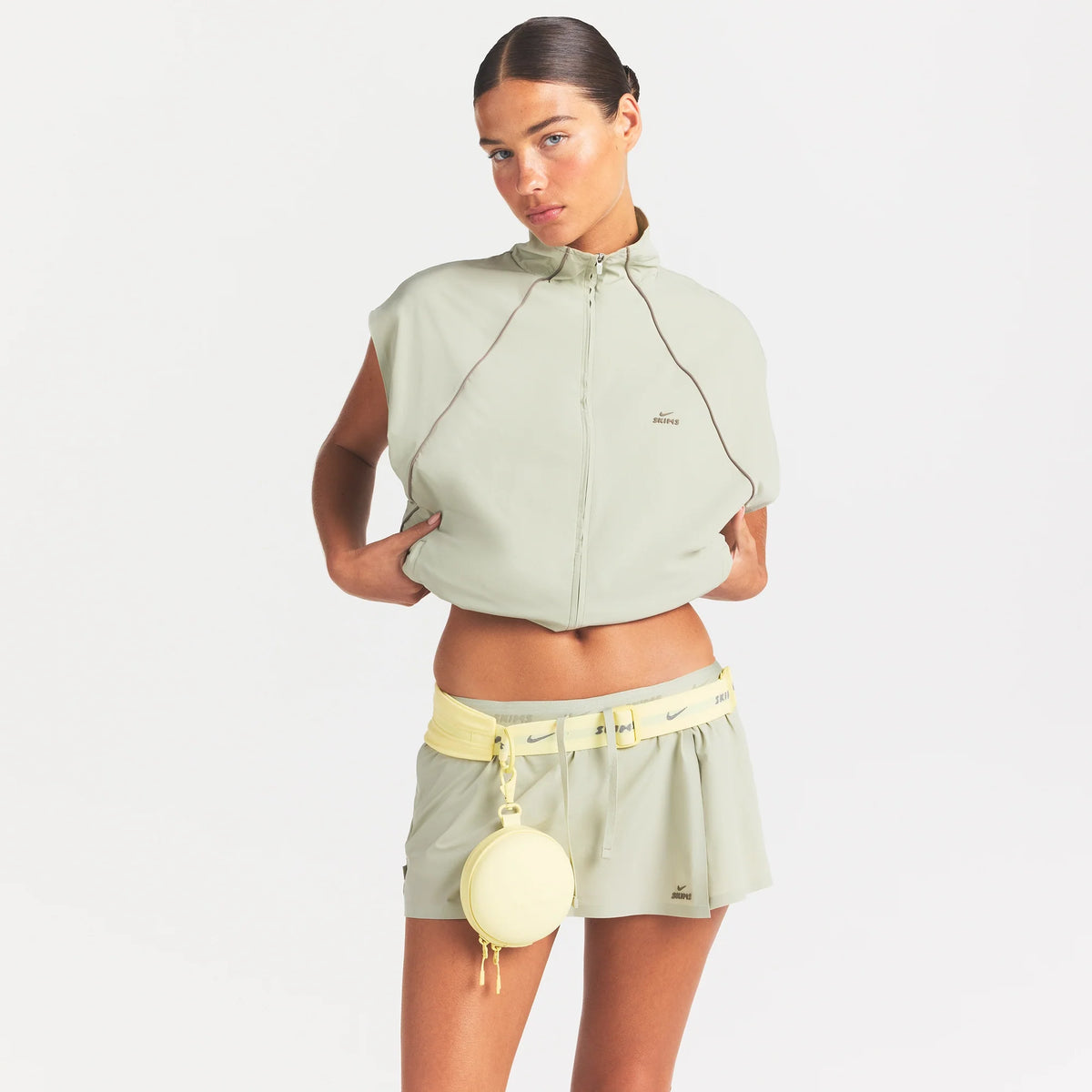 NikeSKIMS STRETCH NYLON OVERSIZED VEST | TALC