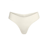COTTON JERSEY DIPPED THONG | BONE