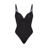 SKIMS ULTIMATE BODY PUSH-UP THONG BODYSUIT | ONYX