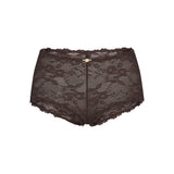 STRETCH LACE BOY SHORT | ESPRESSO