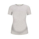COTTON JERSEY MATERNITY T-SHIRT | LIGHT HEATHER GREY