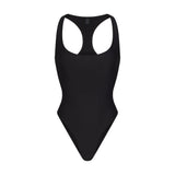 ICONIC SWIM RACERBACK ONE PIECE | OBSIDIAN