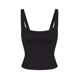 NikeSKIMS MATTE SQUARE NECK TANK | OBSIDIAN