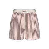 COTTON POPLIN MENS LOGO BAND BOXER | CINNAMON STONE STRIPE