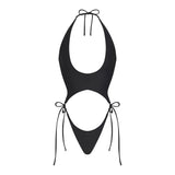 SIGNATURE SWIM PLUNGE MONOKINI | ONYX