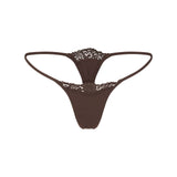 FITS EVERYBODY LACE STRING THONG | ESPRESSO