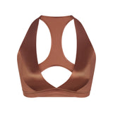 NikeSKIMS SATIN SHINE RACERBACK BRA | CAROB BROWN