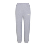 COTTON FLEECE JOGGER WITH EMBOSSED LOGO | HEATHER GREY