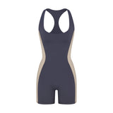 NikeSKIMS MATTE SHINE MIX RACERBACK 5" ONE PIECE | DEEP ROYAL AND STONE