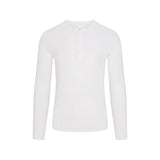 SKIMS COTTON RIB MENS HENLEY | CHALK