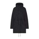 WOVEN COTTON OVERSIZED ANORAK | ONYX