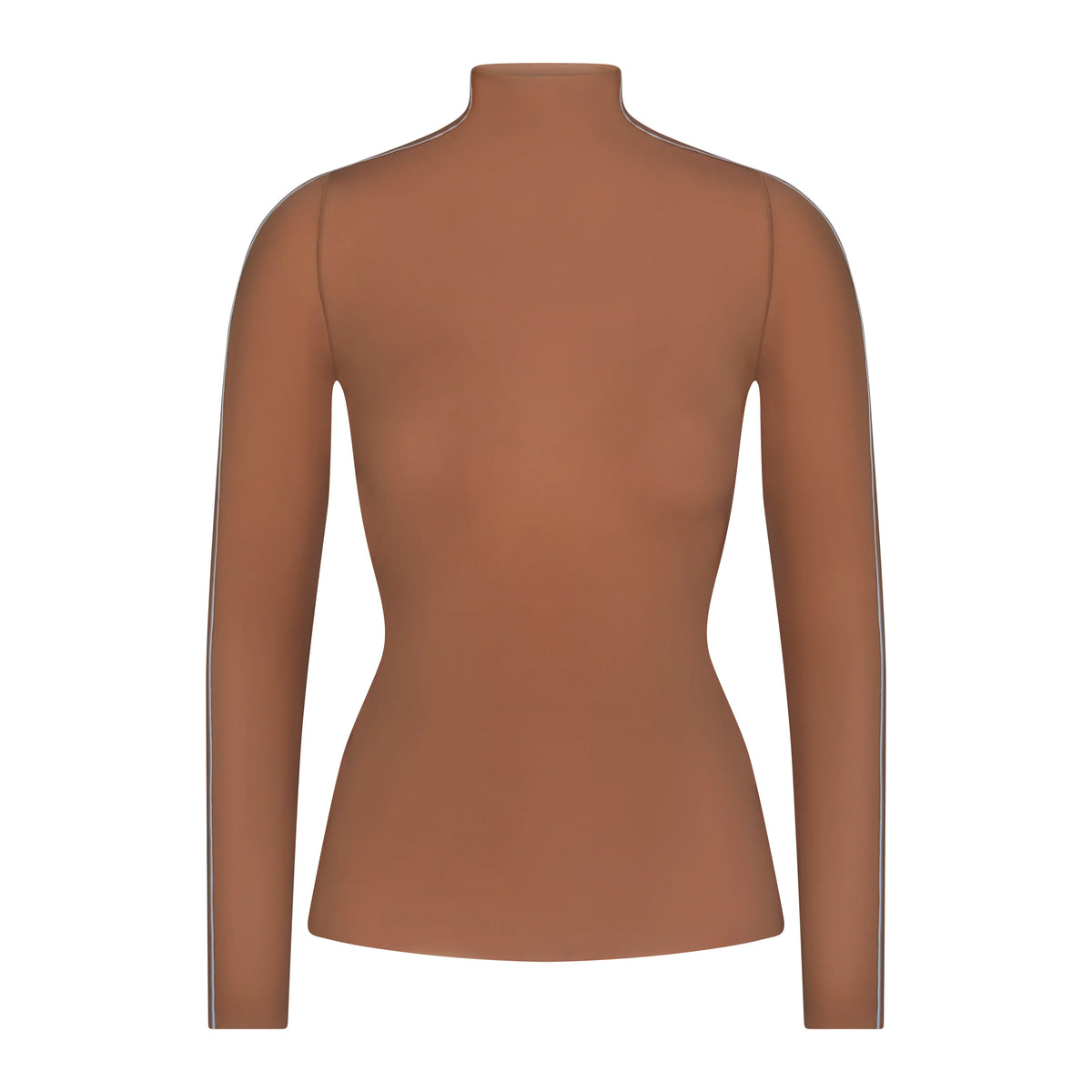 NikeSKIMS WEIGHTLESS LAYERS MOCK NECK LONG SLEEVE TOP | CAROB BROWN