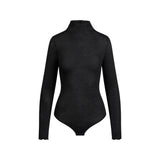 SHEER MODAL LONG SLEEVE TURTLENECK BODYSUIT | ONYX
