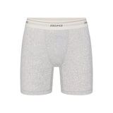 SKIMS COTTON RIB MENS 5" BOXER BRIEF | LIGHT HEATHER GREY
