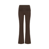 NikeSKIMS MATTE FOLDOVER SLIM FLARE LEGGING | DARK SEPIA