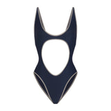 SIGNATURE SWIM CUT OUT ONE PIECE | NAVY CONTRAST