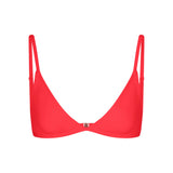 ICONIC SWIM TRIANGLE BIKINI TOP | CARMINE