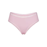LIGHTWEIGHT COTTON LOGO PICOT HIPSTER | PEONY