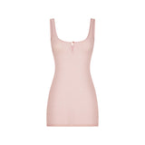 SHEER RIB MINI SLIP DRESS | MORGANITE