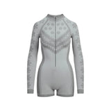 SKIMS FIRST LAYERS HALF ZIP ONESIE | MIRROR WINTER FAIR ISLE