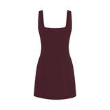 COTTON JERSEY MINI DRESS | CURRANT