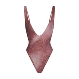 SIGNATURE SWIM PLUNGE ONE PIECE | HENNA FK OMBRE PRINT