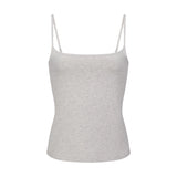 COTTON JERSEY SCOOP NECK CAMI | LIGHT HEATHER GREY