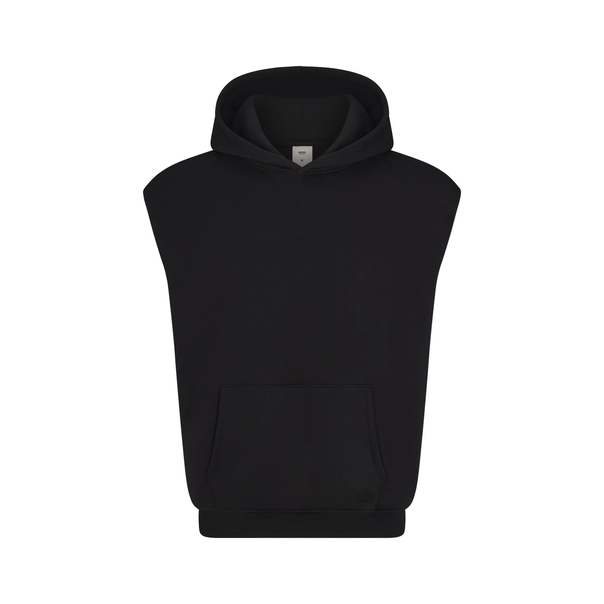 FLEECE LOUNGE MENS SLEEVELESS HOODIE | WASHED ONYX
