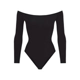 COTTON JERSEY OFF THE SHOULDER BODYSUIT | SOOT