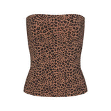 COTTON JERSEY TUBE TOP | SIENNA NATURAL LEOPARD