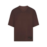 NikeSKIMS AIRY V-NECK OVERSIZED TOP | DARK SEPIA