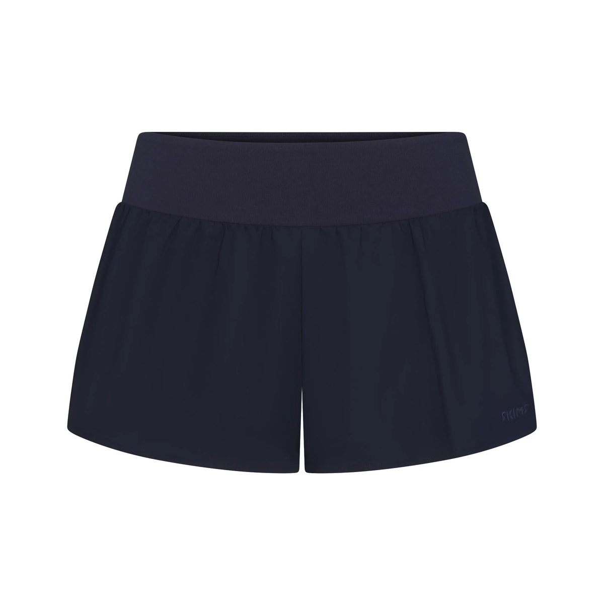 WOVEN COTTON FLUTTER SHORT | NAVY