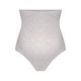 COTTON JERSEY MATERNITY HIGH-WAISTED THONG | LIGHT HEATHER GREY