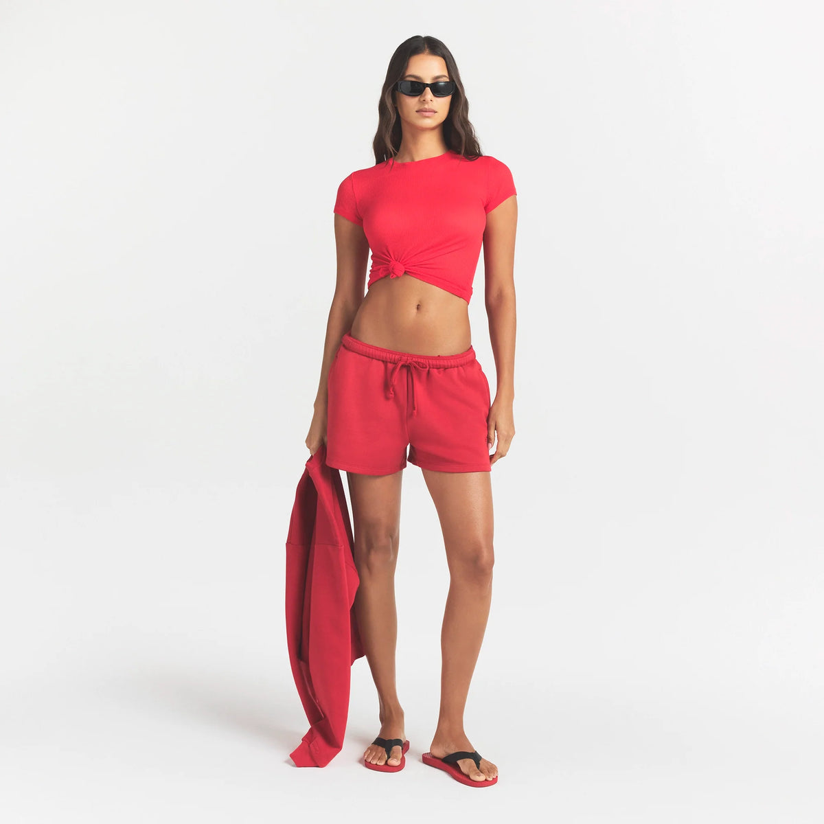 COTTON FLEECE SHORT | WASHED RED