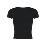 SKIMS SLEEP HENLEY AND FOLDOVER SHORT SET | ONYX