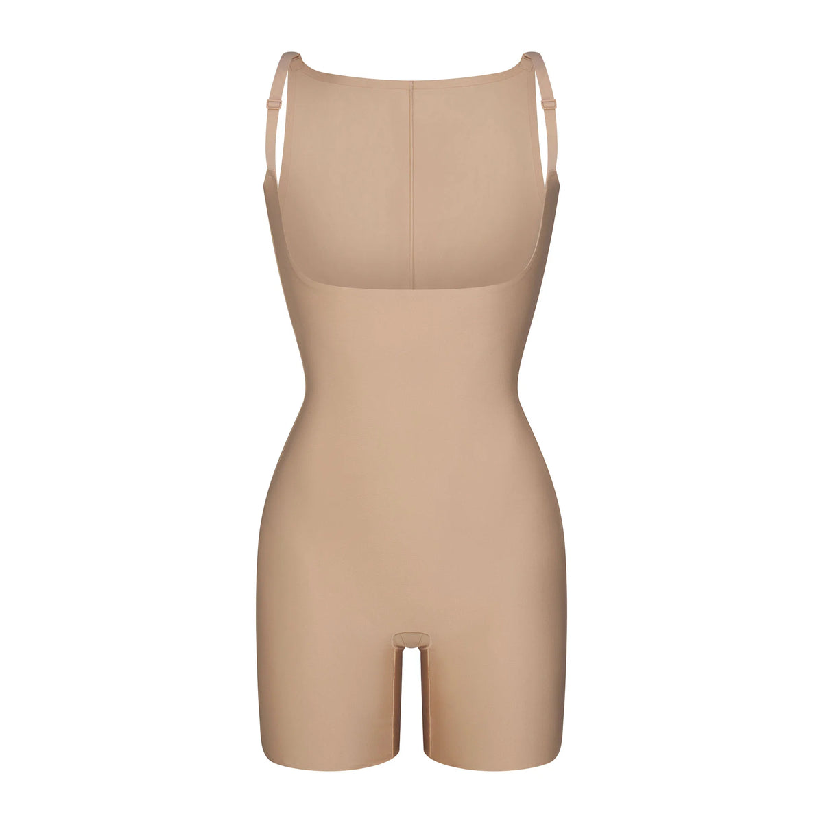 SKIMS BODY CORE SCULPT BACK SMOOTHING OPEN BUST MID THIGH BODYSUIT | CLAY