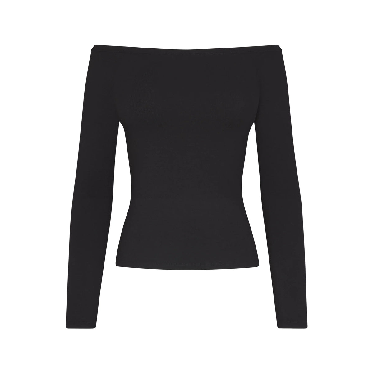 SMOOTH LAYERS OFF THE SHOULDER TOP | OBSIDIAN
