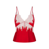 SILK LACE CAMI | RUBY CONTRAST