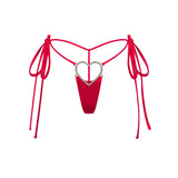 NOVELTY INTIMATES HEART CHARM STRING THONG | RUBY