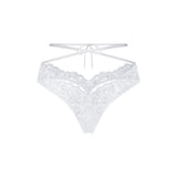 SKIMS LACE BUTTERFLY THONG | SNOW
